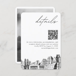Sacramento Wedding Details QR Code Small Enclosure Card