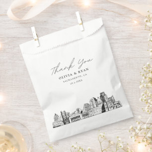 Sacramento Wedding Personalized Favor Bag