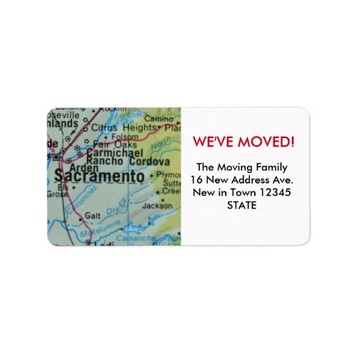 Sacramento Weve Moved label