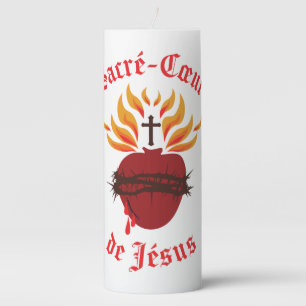 Sacré-Cœur de Jésus/Sacred Heart of Jesus Pillar Candle
