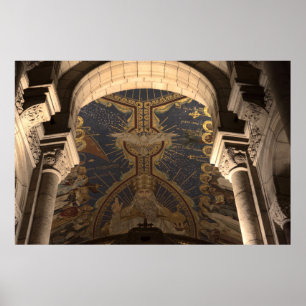Sacré-Cœur Holy spirit Apse Mosaic Paris dove Poster