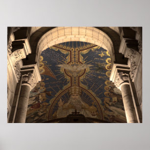 Sacré-Coeur Holy spirit Apsis Christusmosaik Mosai Poster