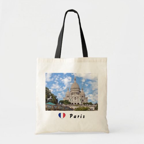 Sacre Coeur on Montmartre hill _ Paris France Tote Bag