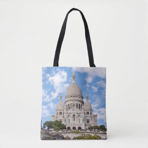 Sacre Coeur on Montmartre hill _ Paris France Tote Bag