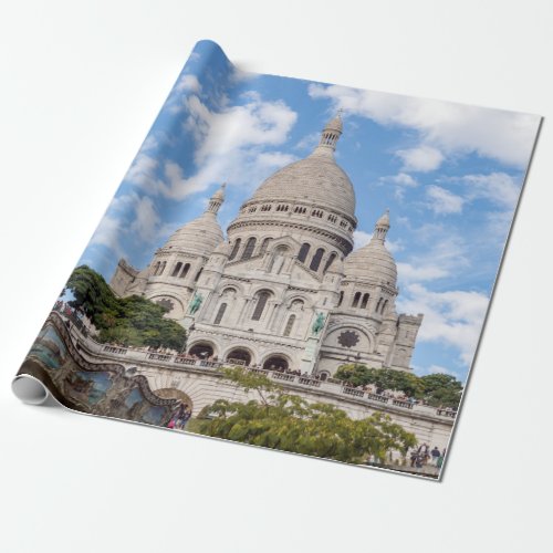 Sacre Coeur on Montmartre hill _ Paris France Wrapping Paper