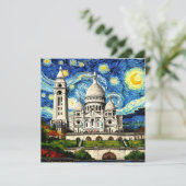 Sacre-Coeur Paris France Starry Night (Standing Front)