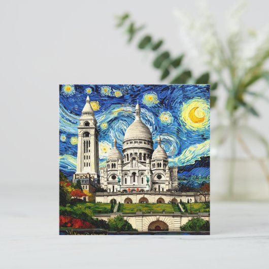 Sacre-Coeur Paris France Starry Night (Standing Front)