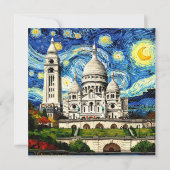 Sacre-Coeur Paris France Starry Night (Back)