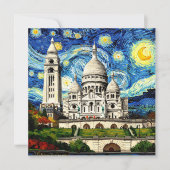 Sacre-Coeur Paris France Starry Night (Front)