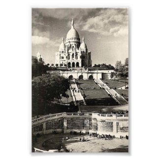 Sacré Coeur vintage black and white Photo Print