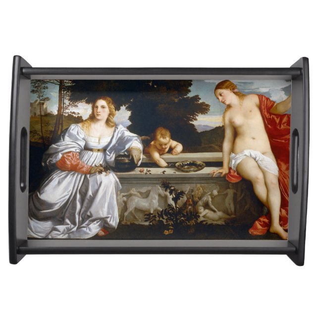 Sacred and Profane Love, Tiziano Vecelli, 1515 Serving Tray (Front)
