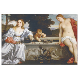 Sacred and Profane Love, Tiziano Vecelli, 1515 Tissue Paper