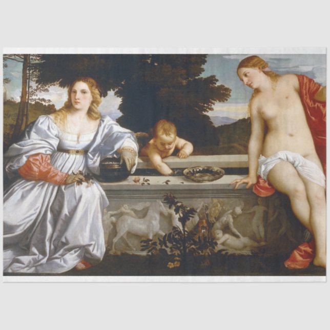 Sacred and Profane Love, Tiziano Vecelli, 1515 Tissue Paper (Front)
