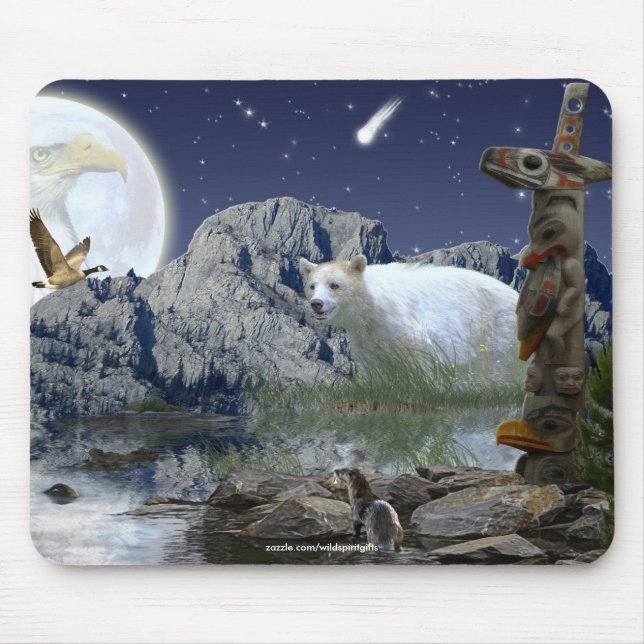 Sacred Animals Haida Spirit Wildlife Mousepad (Front)