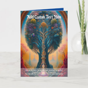 Sacred Art Mystical Tree of Life Spiritual Dreamer Card