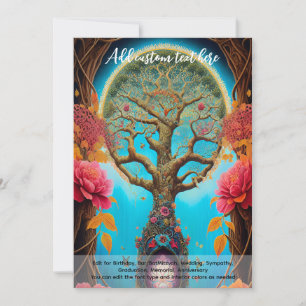 Sacred Art Mystical Tree of Life Spiritual Dreamer Invitation