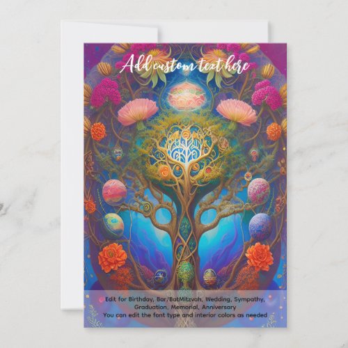 Sacred Art Mystical Tree of Life Spiritual Dreamer Invitation