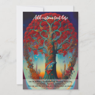 Sacred Art Mystical Tree of Life Spiritual Dreamer Invitation