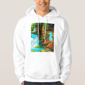 Sacred Autumn Leaves Waterfall Hoodie