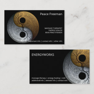 Sacred Balance   Yin Yang Symbol Business Card