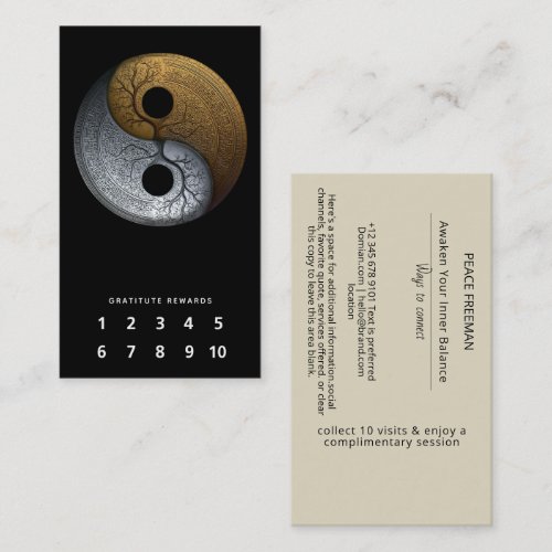 Sacred Balance | Yin Yang Symbol Business Card