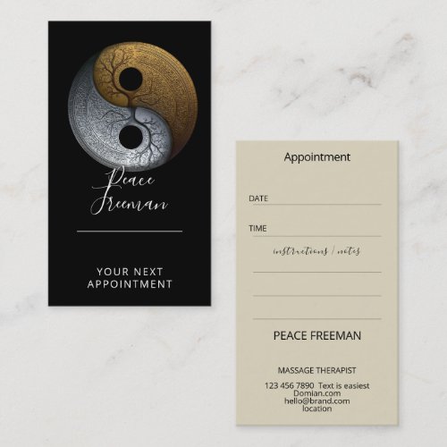 Sacred Balance | Yin Yang Symbol Business Card
