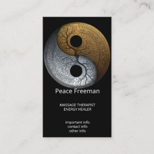 Sacred Balance   Yin Yang Symbol Business Card