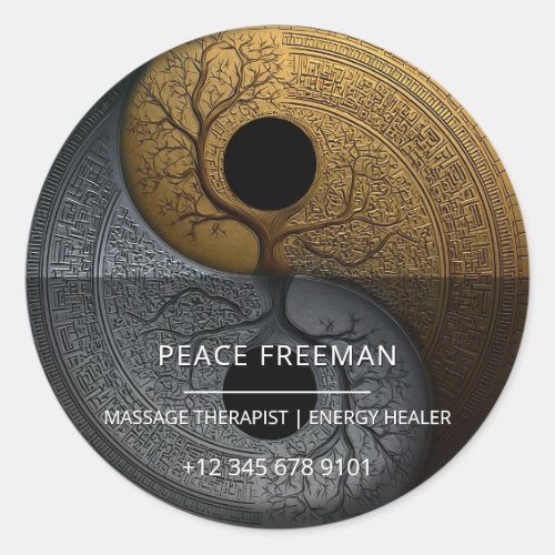 Sacred Balance | Yin Yang Symbol Classic Round Sticker