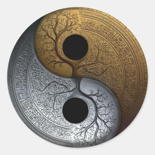 Sacred Balance | Yin Yang Symbol Classic Round Sticker