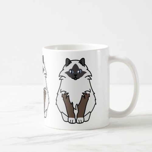 Sacred Birman Cat Cartoon Coffee Mug