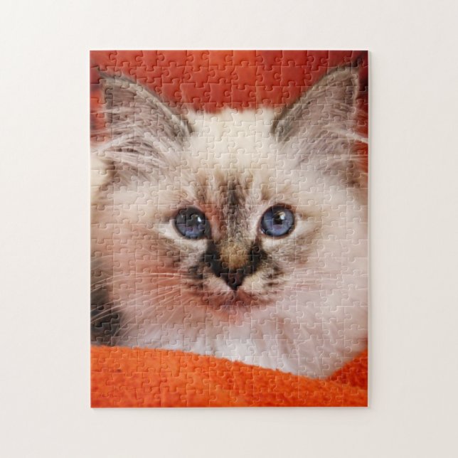 Sacred Birman Kitten Jigsaw Puzzle (Vertical)
