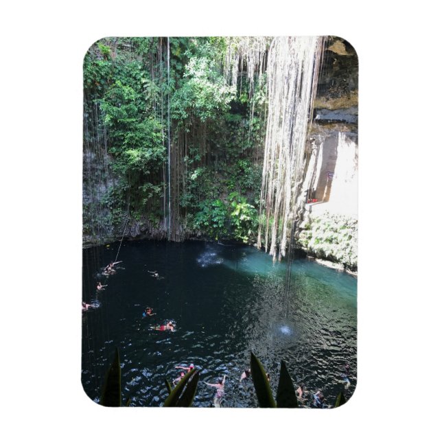 Sacred Blue Cenote, Ik Kil, Mexico #2 Photo Magnet (Vertical)