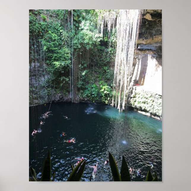 Sacred Blue Cenote, Ik Kil, Mexico #2 Poster (Front)