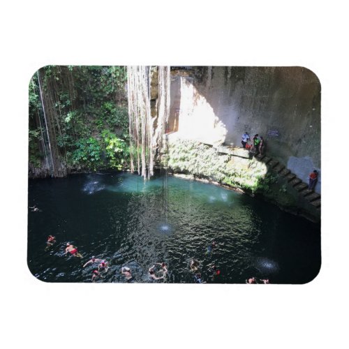 Sacred Blue Cenote Ik Kil Mexico 4 Photo Magnet