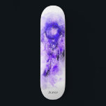 *~* Sacred Boho Tribal Shamanic Dream Catcher Skateboard<br><div class="desc">* Western BOHO American Watercolor Abstract Dream Catcher Journey with lovely Feathers as a Shamanic symbol for a Native American Spiritual Healer or BOHEMIAM design. * . *** The colors are mostly deep Amethyst PURPLE on WHITE. This spirit based esoteric popular boho creative abstract modern dreamcatcher and feathers design will...</div>