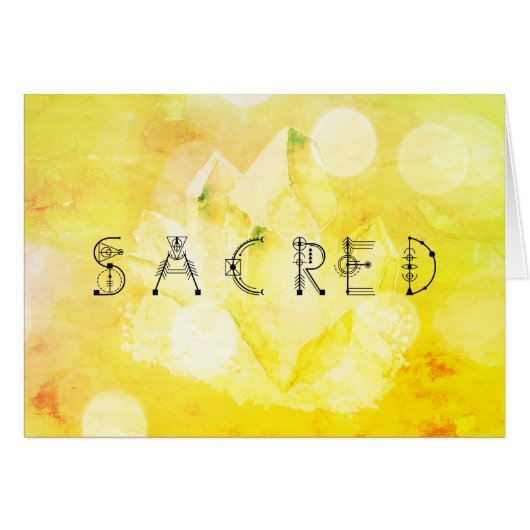 *~* SACRED Bright Yellow Gold Green Cards (Front Horizontal)