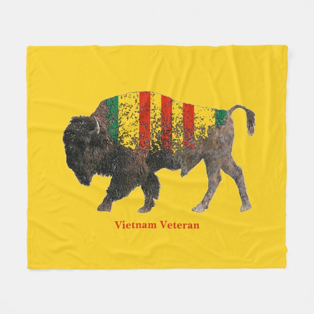 Sacred Buffalo Vietnam Veteran BLANKET (Front (Horizontal))