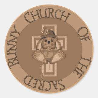 Sacred Bunny Church Classic Round Sticker