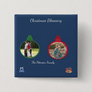 Sacred Candlelight Nativity Blessing Button