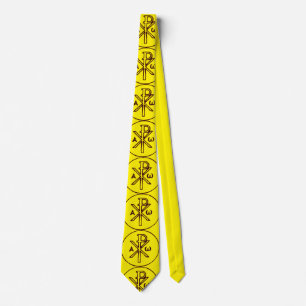 Sacred Chi-Rho Christogram Fine Art Neck Tie
