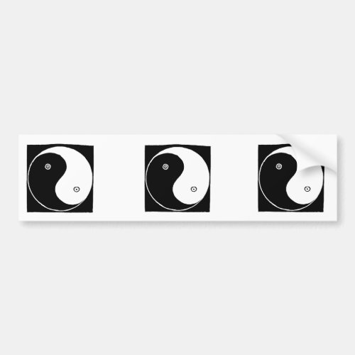 Sacred Chinese Yin Yang Spiritual Symbol Bumper Sticker