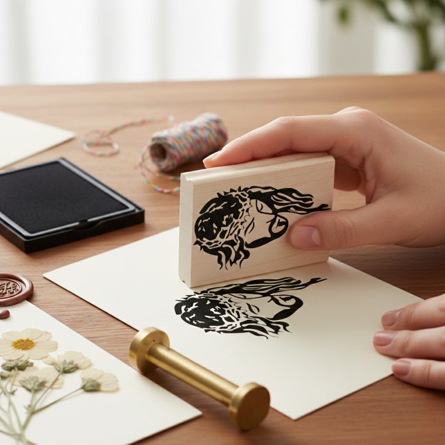 Sacred Christ Silhouette Stamp (Sharing the Gospel through creative hands.)