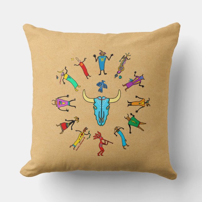 Sacred Circle Throw Pillow (Front)