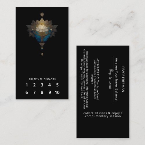 SACRED CONVERGENCE | ALCHEMICAL LOTUS SYMBOL BUSINESS CARD