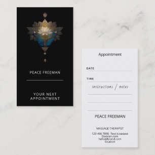 SACRED CONVERGENCE   ALCHEMICAL LOTUS SYMBOL BUSINESS CARD