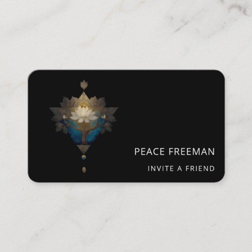 SACRED CONVERGENCE | ALCHEMICAL LOTUS SYMBOL BUSINESS CARD