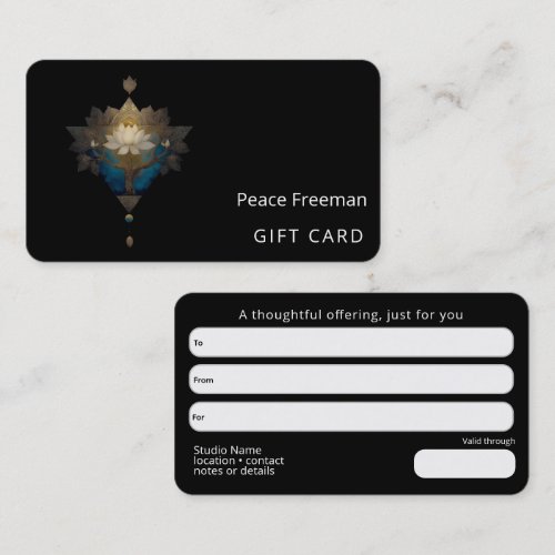 SACRED CONVERGENCE | ALCHEMICAL LOTUS SYMBOL BUSINESS CARD