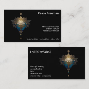 SACRED CONVERGENCE ALCHEMICAL LOTUS SYMBOL BUSINESS CARD