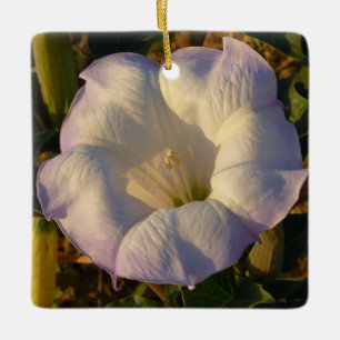 Sacred Datura Flower Desert Wildflower Ceramic Ornament