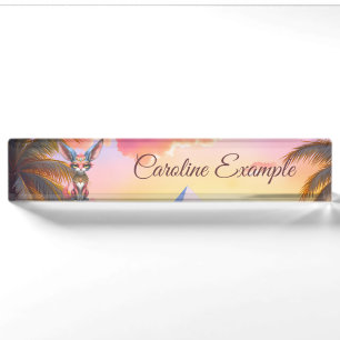 Sacred Desert Guardian Desk Name Plate